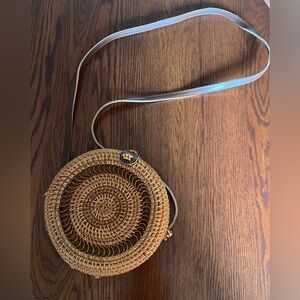 Mini Round Woven Rattan Bag